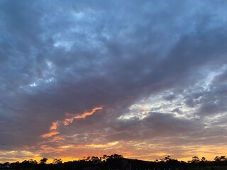 sunset in the clouds