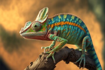 chameleon on a branch