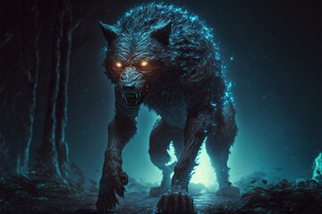 wolf in the night