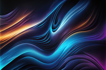 Fototapeta premium abstract smooth fractal background, generative ai