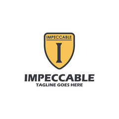 Impeccable Logo Design Template with emblem. Perfect for business, company, mobile, app, etc.
