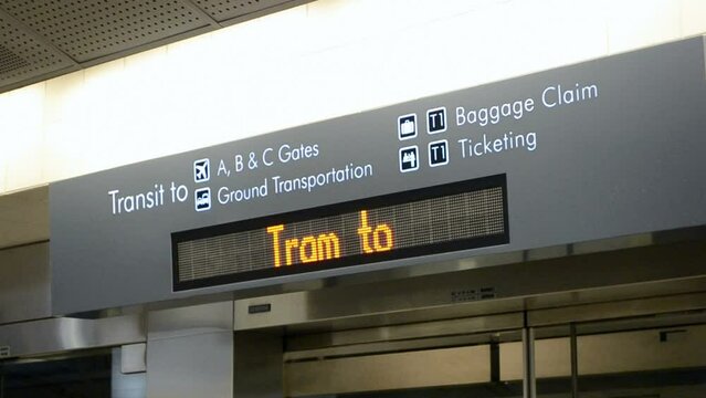 train to airport gates, terminal shuttle display on the wall, rapid transit, tourism transportation diversity