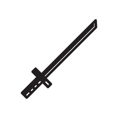 Katana sword icon vector logo design template