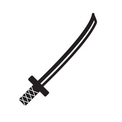 Katana sword icon vector logo design template