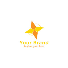 Your Brand Logo Design Template with shape. Perfect for business, company, mobile, app, etc.