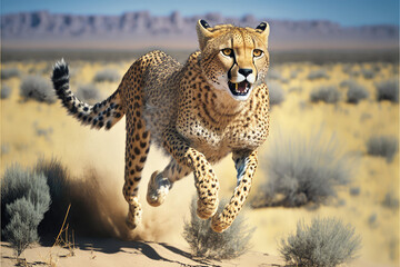 cheetah in serengeti generate by AI