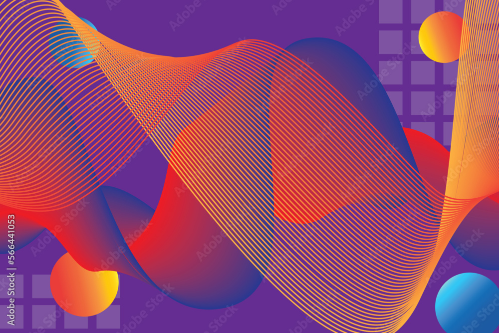 Poster colorful gradient wave abstract background. modern poster with gradient 3d flow shape. innovation ba