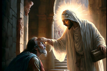 healing man with leprosy