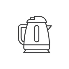 Electric kettle line icon. linear style sign for mobile concept and web design.