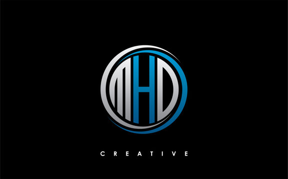 MHD Letter Initial Logo Design Template Vector Illustration