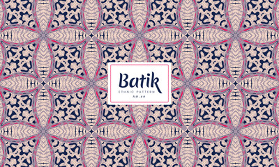 Luxury Abstract Batik Indonesian traditional ethnic floral patterns Vector Background