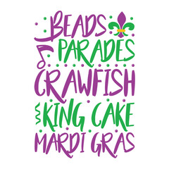 Beads Parades Crawfish King Cake Mardi Gras © creativekhadiza124
