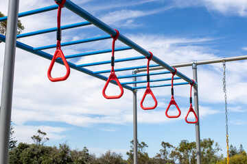 Fototapeta na wymiar A climbing frame on a sunny day - Jungle Gym 