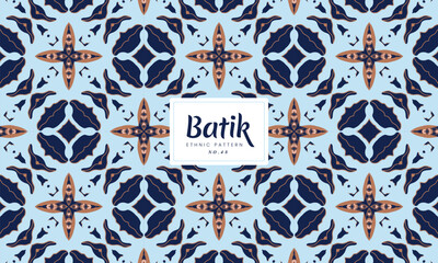 Batik Indonesian traditional decorative floral Seamless patterns Vector