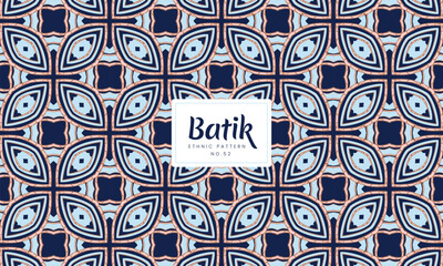 Ethnic batik kawung vector indonesian pattern seamless vintage