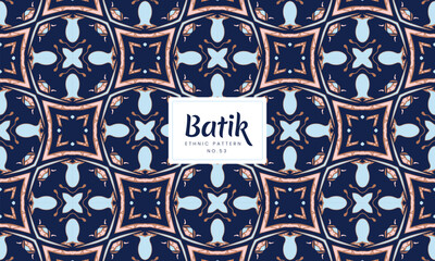 Indonesian Batik combination traditional floral patterns Background