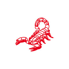 red scorpion vector illustration concept