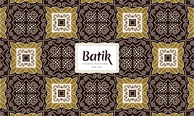 Ethnic seamless art of batik vector indonesian natural pattern 