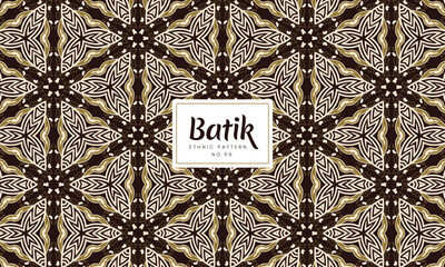 Ethnic triangle seamless art of batik vector indonesian natural pattern