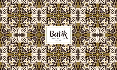 Luxury seamless Batik Kawung Indonesian traditional patterns
