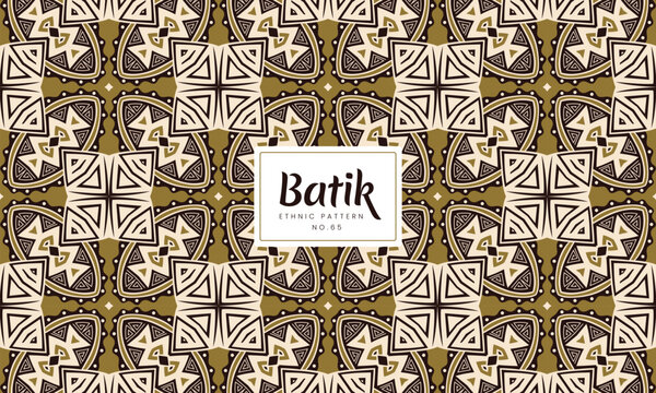 Luxury seamless Batik Kawung Indonesian traditional patterns