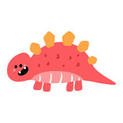 pink dinosaur in cute character