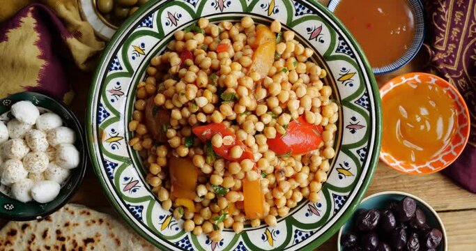 Authentic Middle Eastern Chickpea. Food During Ramadan and Eid