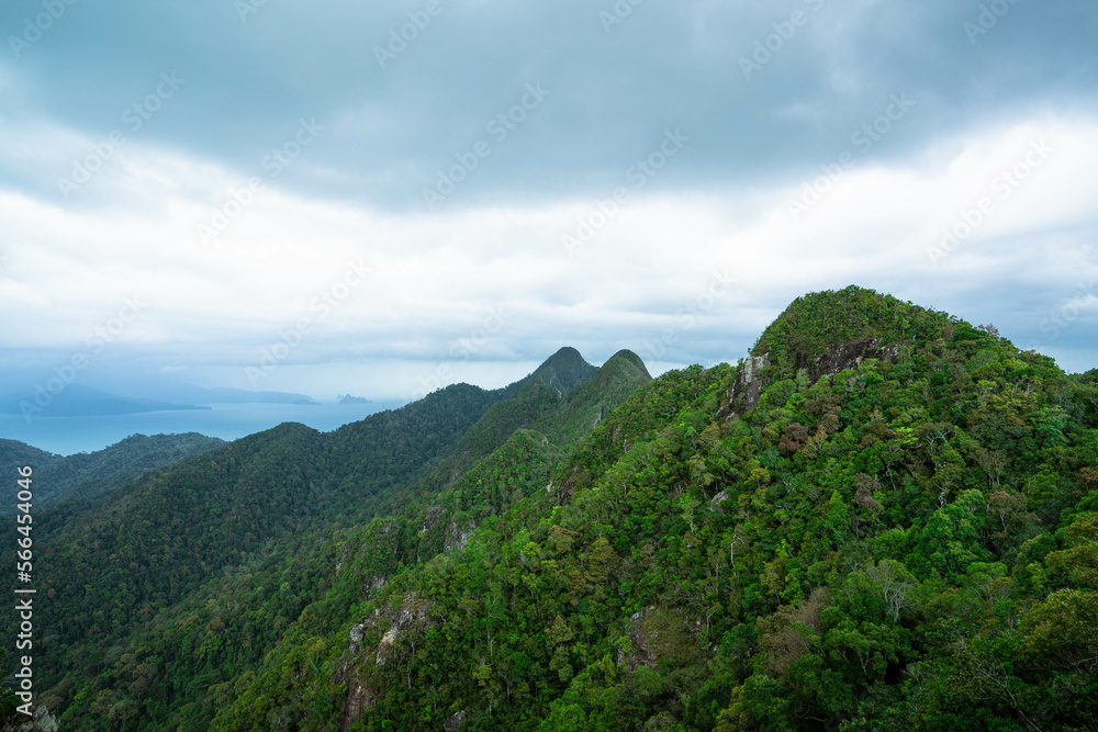 Wall mural landscape with sky and mountains