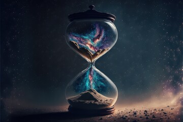 Exploring the Mysteries of Time and Space in the Infinite Universe Generative AI - obrazy, fototapety, plakaty