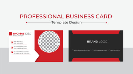 Modern presentation card Template . Vector business card template. Visiting card for business and personal use. Vector illustration design