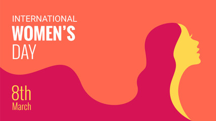 international womens day banner feminine style