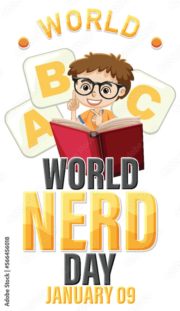 Canvas Prints World nerd day banner design