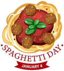 National Spaghetti Day Banner Design
