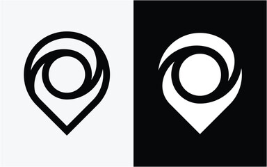 logo design flat local,location simple