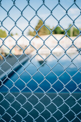 Fototapeta premium fence and blue sky