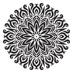 Decorative ornament mandala for Henna, Mehndi, tattoo, decoration vector design