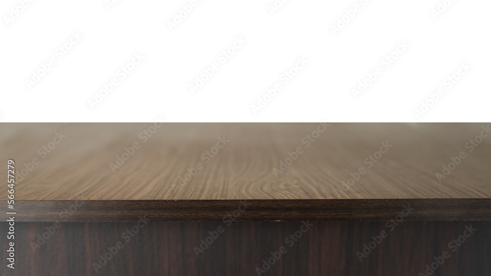 Poster brown wooden table for product display and backdrop