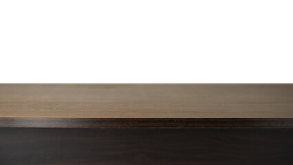Wooden brown table for display product