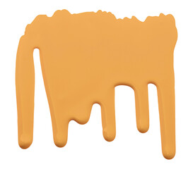 Orange flowing isolated on transparent background. Close-up.
