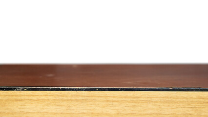 Wooden table for display product and background isolated