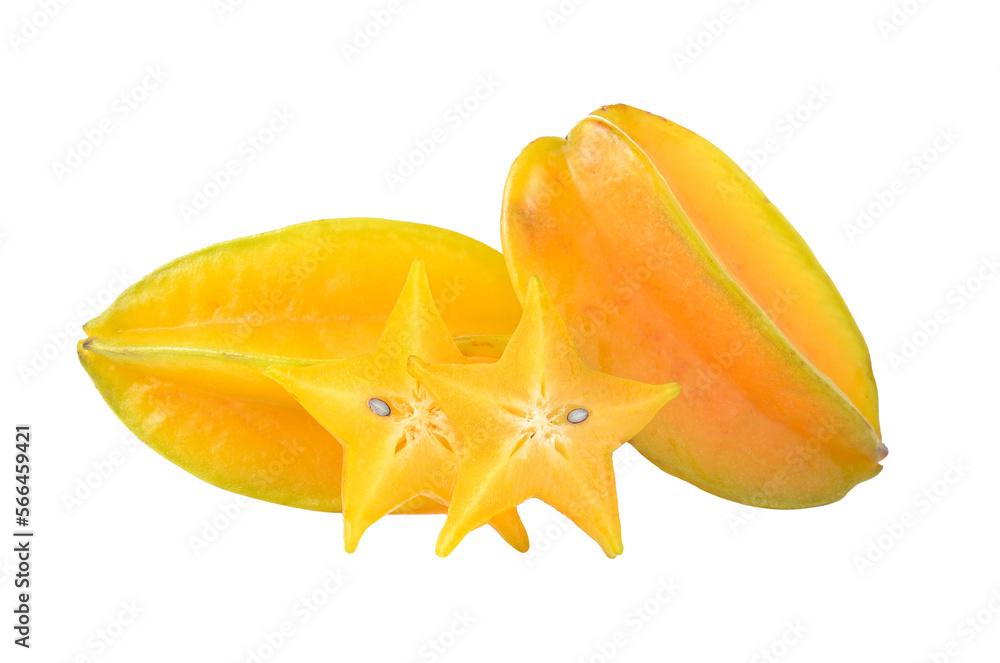 Wall mural carambola star fruit isolated on transparent png