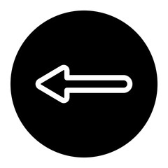 left arrow glyph icon