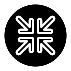 Obraz premium minimize glyph icon