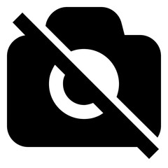 Camera off glyph icon