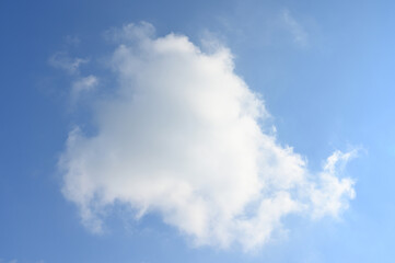 white cloud on blue sky, natural background