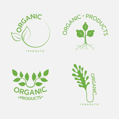 Organic product icon vector design.