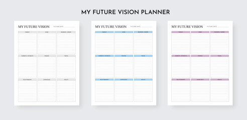 My Future Vision Planner, Dreams and Goals Planner