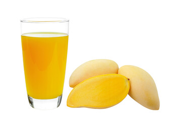 mango juice in a glass on transparent png