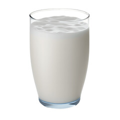 glass of milk on a transparent background, png file