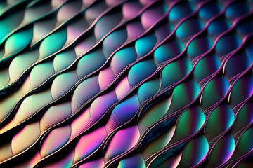 beautiful abstract closeup view iridescent mesh texture wallpaper background